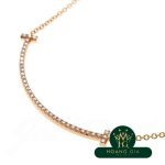 Vòng cổ mặt dây chuyền T Smile (Nhỏ) Kim cương K18RG