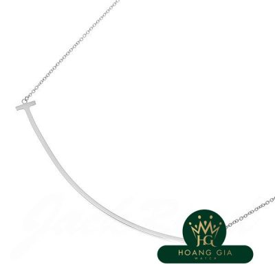 Vòng cổ mặt dây chuyền T Smile K18WG Lớn