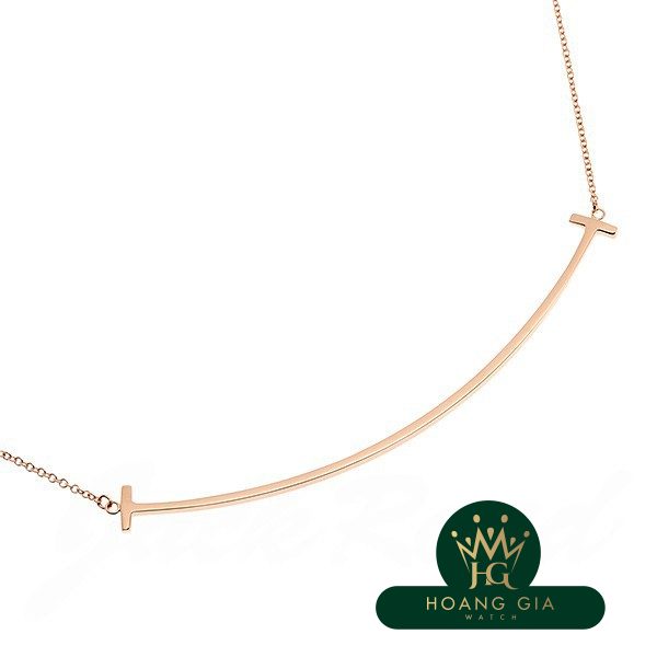 Vòng cổ mặt dây chuyền T Smile K18RG Lớn