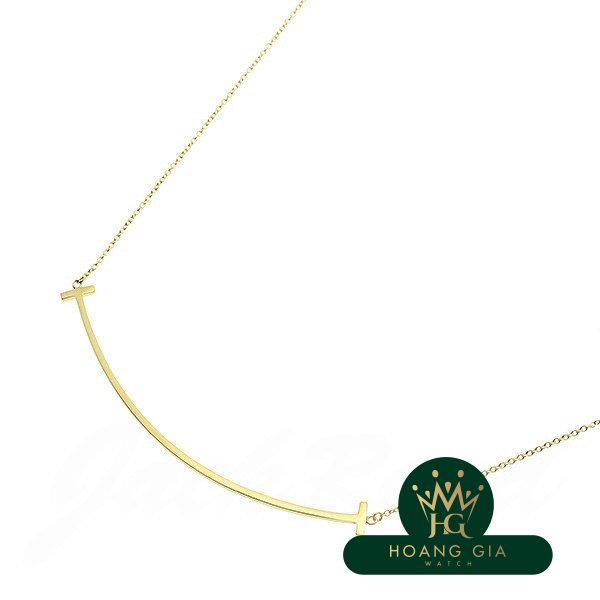 Vòng cổ mặt dây chuyền T Smile K18YG Lớn