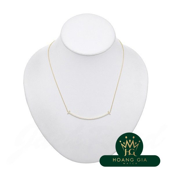T Smile Mặt dây chuyền Vòng cổ Kim cương K18YG Lớn
