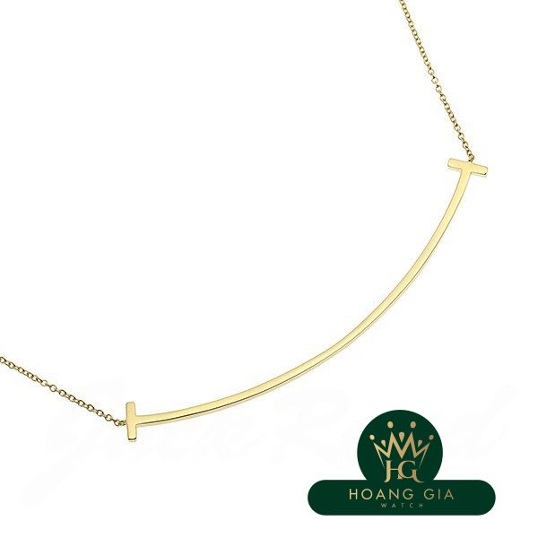T Smile Mặt dây chuyền Vòng cổ Kim cương K18YG Lớn