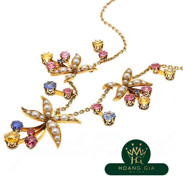 Vòng cổ ngọc trai sapphire