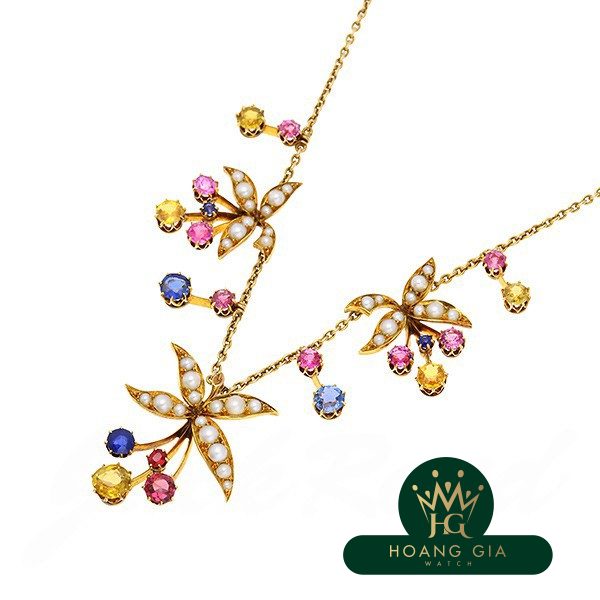 Vòng cổ ngọc trai sapphire