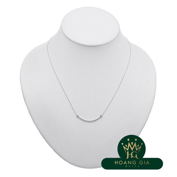 Vòng cổ mặt dây chuyền T Smile (Nhỏ) K18WG