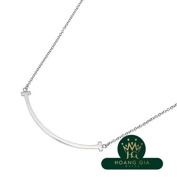 Vòng cổ mặt dây chuyền T Smile (Nhỏ) K18WG
