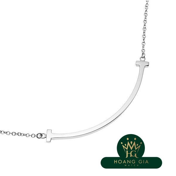 Vòng cổ mặt dây chuyền T Smile (Nhỏ) K18WG