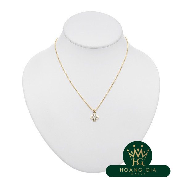 Vòng cổ hình chữ thập kim cương cắt vuông