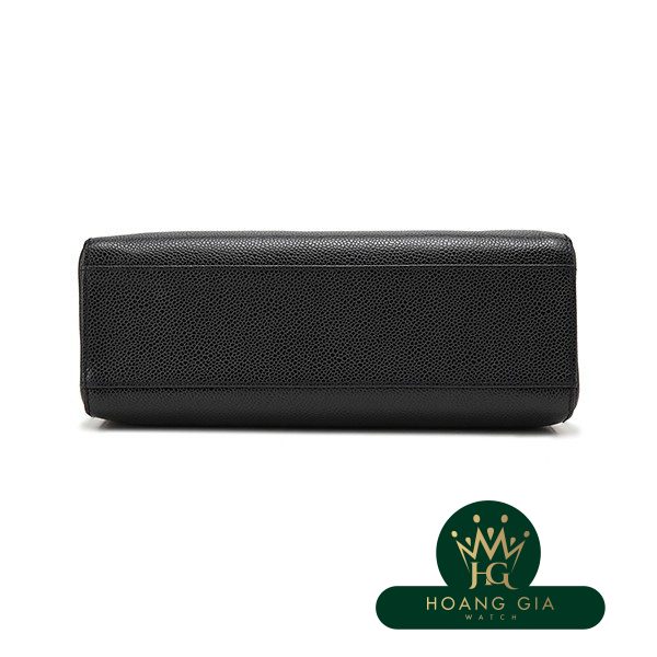 Túi xách Da Caviar Đen Đen Cổ điển