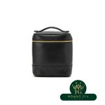 Bicolore Stitch Coco Mark Charm Vanity Bag Vintage Black Black