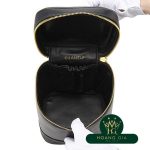 Bicolore Stitch Coco Mark Charm Vanity Bag Vintage Black Black