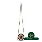 CC Filigree Chain Clutch Màu be x Đen