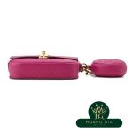 Túi nắp gập & ví đựng tiền xu màu hồng