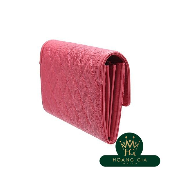 Ví dài CC Filigree màu hồng