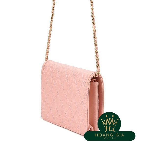 CC Filigree Chain Wallet Pink