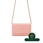 CC Filigree Chain Wallet Pink