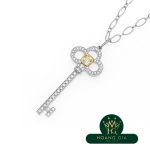 Mặt dây chuyền kim cương chìa khóa vương miện