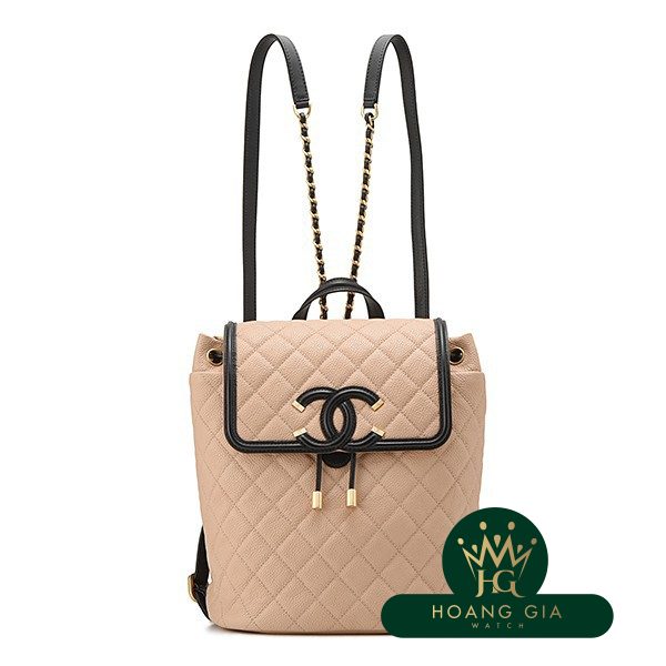 Balo CC Filigree Màu be x Đen