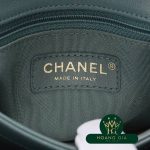 Tay cầm hàng đầu V Stitch Flap Chain Flap Chain Shoulder Bag Green Green