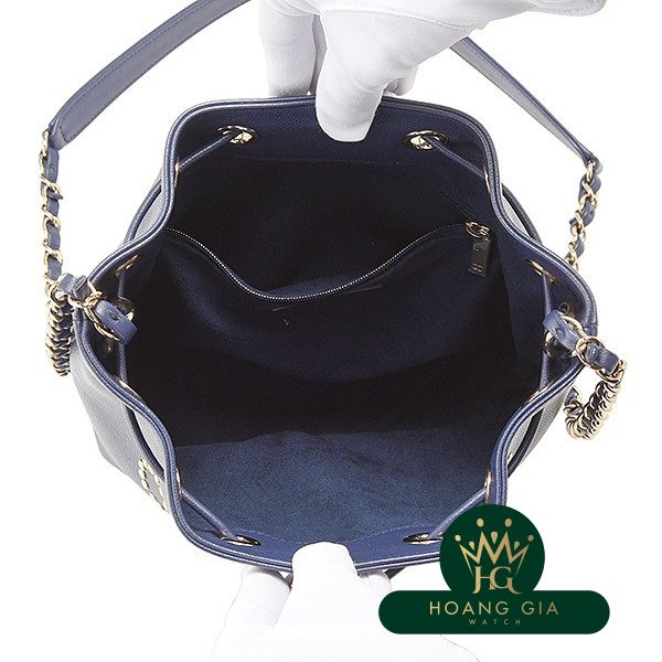 Deauville Small Handbag Drawstring Navy