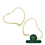 オープンハート フープ ピアス