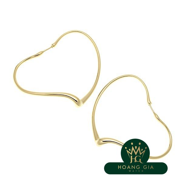 オープンハート フープ ピアス