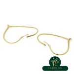 オープンハート フープ ピアス