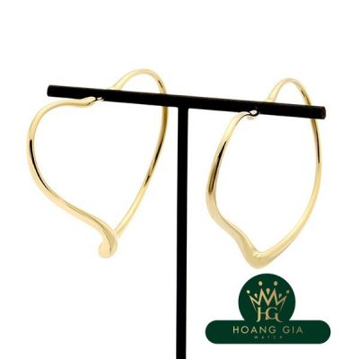 オープンハート フープ ピアス