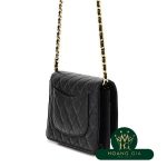 Chuỗi Ví Da Caviar Ví Da Đen Đen