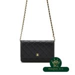 Chuỗi Ví Da Caviar Ví Da Đen Đen