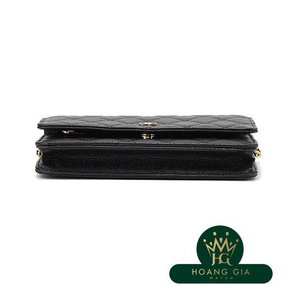 Chuỗi Ví Da Caviar Ví Da Đen Đen