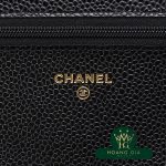 Chuỗi Ví Da Caviar Ví Da Đen Đen