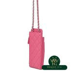 Hộp đựng điện thoại di động ly hợp chuỗi cổ điển màu hồng