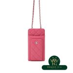 Hộp đựng điện thoại di động ly hợp chuỗi cổ điển màu hồng