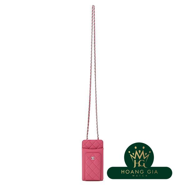 Hộp đựng điện thoại di động ly hợp chuỗi cổ điển màu hồng