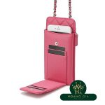 Hộp đựng điện thoại di động ly hợp chuỗi cổ điển màu hồng
