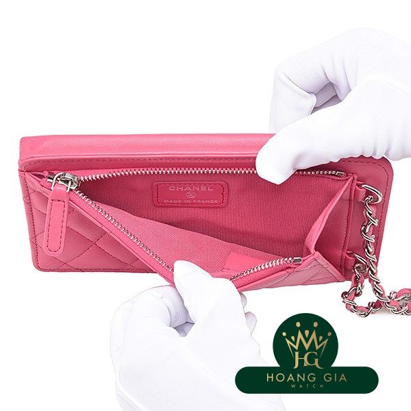 Hộp đựng điện thoại di động ly hợp chuỗi cổ điển màu hồng