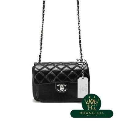 Túi nắp nhỏ màu đen