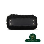 Túi cầm tay nhỏ hàng đầu Vai da cừu màu đen