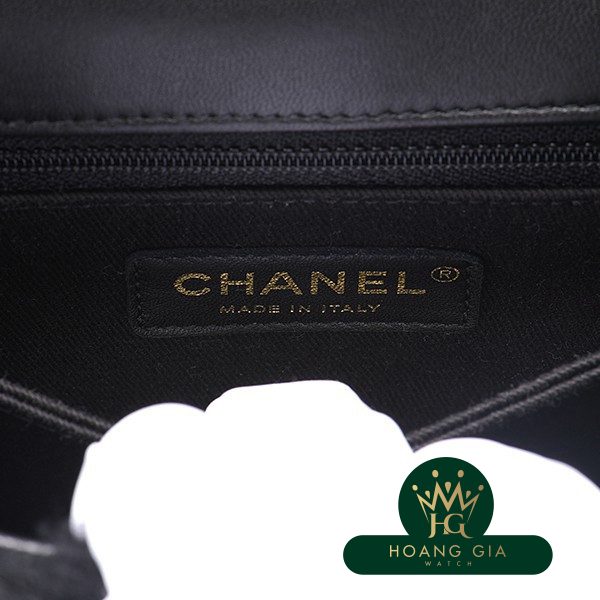 Túi cầm tay nhỏ hàng đầu Vai da cừu màu đen