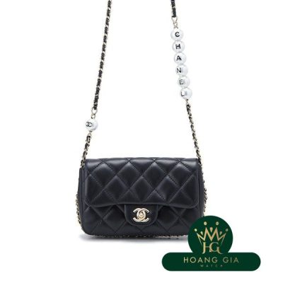 Túi nắp nhỏ màu đen đen