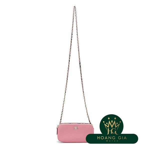 チェーンクラッチバッグ ピンク