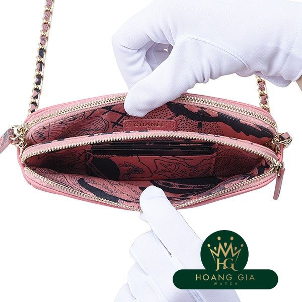 チェーンクラッチバッグ ピンク