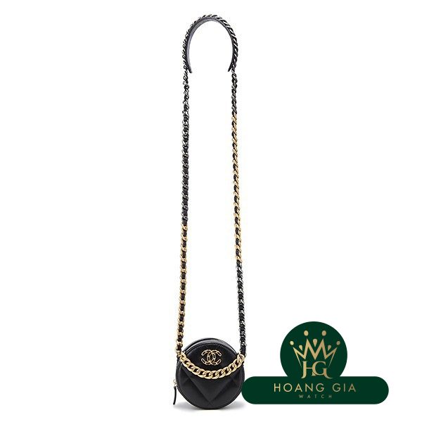 Chain Clutch Lambskin Black Black