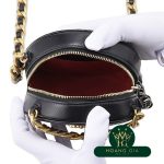 Chain Clutch Lambskin Black Black