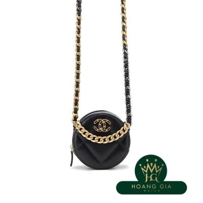Chain Clutch Lambskin Black Black