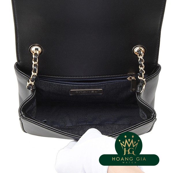 Túi nắp nhỏ màu đen đen