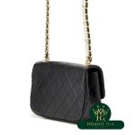 Túi nắp nhỏ màu đen đen