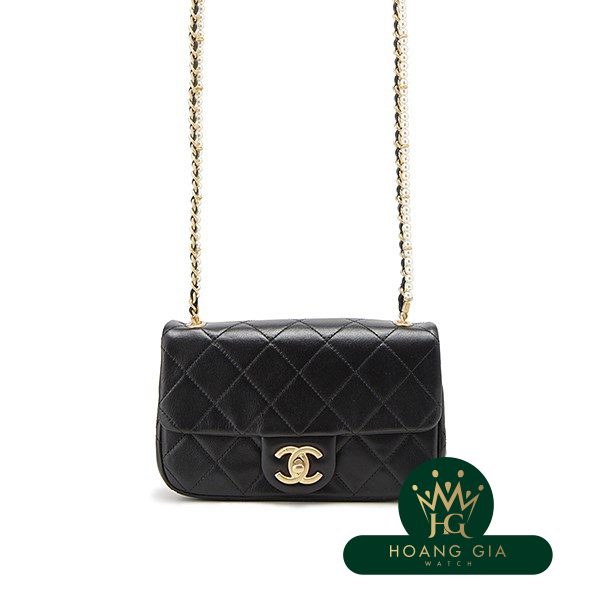 Túi nắp nhỏ màu đen đen