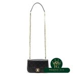 Túi nắp nhỏ màu đen đen